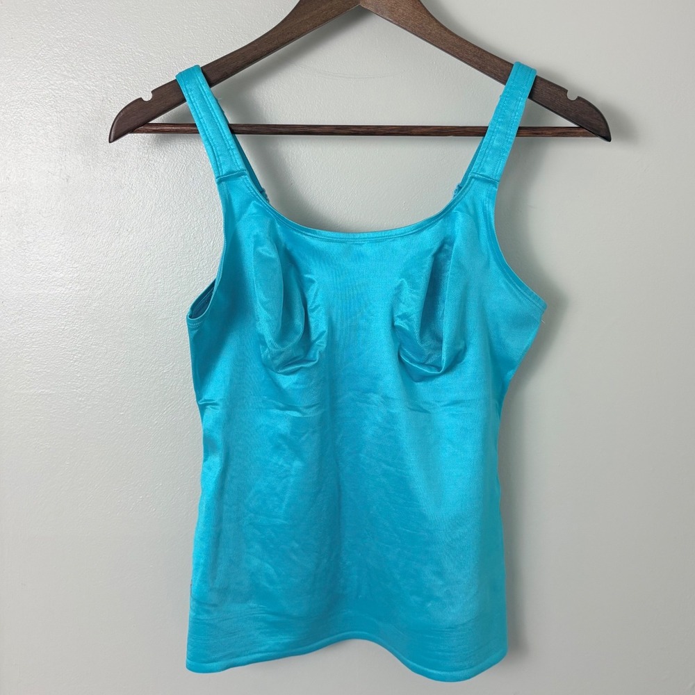 Ruby Ribbon Camisole Women Size 36 Blue Wireless Shapewear Cami
